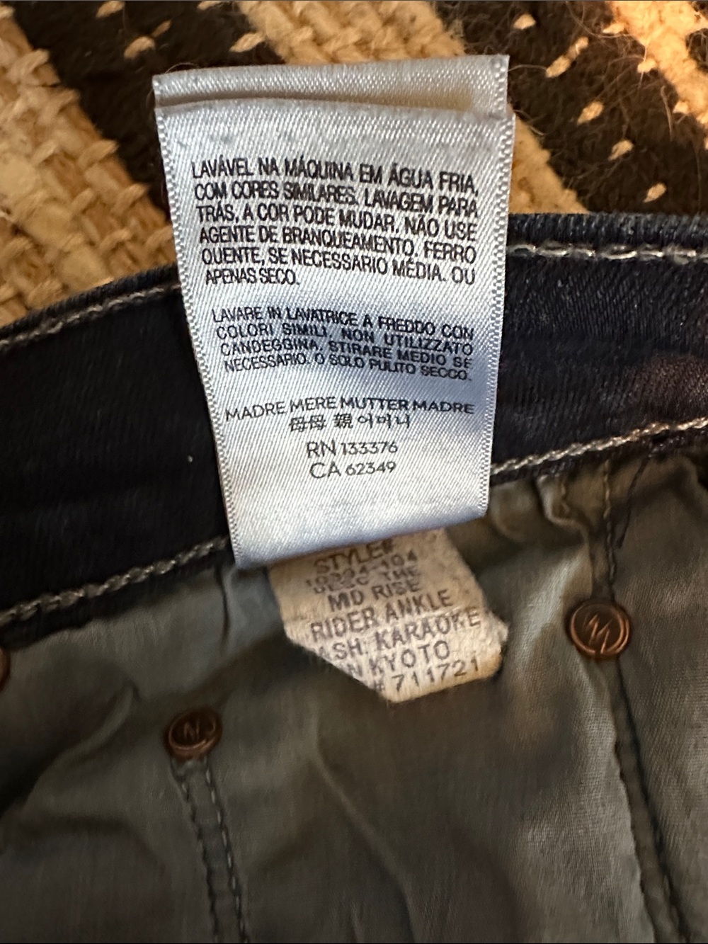 MOTHER Mid Rise Rider Ankle Straight Jeans - Picture 4 of 6